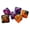Purple blue and blac, variant on YongCo 6lots Runes Engraved Octahedral Dices Star Divination Runes Polyhedral Dices for Role Playing and Gift Giving