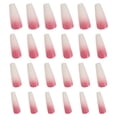 thumbnail image 4 of 24pcs Gradient Color Long Press On Nails Woman Full Cove Ballerina Fake Nails, 4 of 9