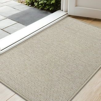 DEXI Door Mat 50 X 80 Cm, Doormat Indoor Dirt Trapper Non-slip, Machine Washable Entrance Rug Floor Mat, Super Absorbent Inside Front Door Mat Carpet, Light Grey