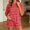 Wine, variant on NominalSnug Lounge Sets for Women Striped Oversized Matching Tops and Shorts Summer Workout Vacation Outfits Pajamas Set