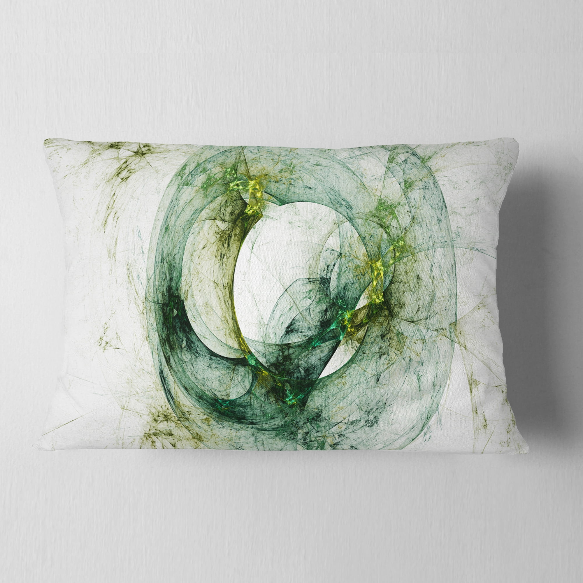 Designart Far Spherical Galaxy Brown - Abstract Throw Pillow - 12x20