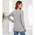 thumbnail image 5 of ANYJOIN Long Sleeve Shirts for Women Square Neck Fall Tops Lightweight Tunic Sweaters, 5 of 5