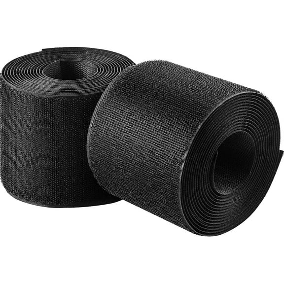 BlinkLLX 2 Pack 10 ft x 3 Inch Cable Floor Strip Cable Cover Cords Carpet Protector Management Hook and Loop Tape for Wires on Floor Cords and Prevent a Trip Hazard (Black)