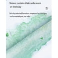 thumbnail image 3 of Shower Curtain for Bathroom Tropical Leaves Plant Pattern Shower Curtain Waterproof Polyester Fabric Bath Curtain 71''''×71'''' (A-A), 3 of 5