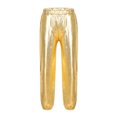 thumbnail image 4 of Aislor Girls Jazz Dance Outfit Mock Neck Short Sleeve Sequins Metallic Back Invisible Zipper Crop Top with Pants Gold 10, 4 of 7