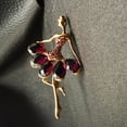 thumbnail image 4 of Pin de Broche Zulema Imitación Dorado Ballet con Piedras Preciosas, 4 of 7