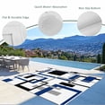 thumbnail image 4 of Outdoor Rug 4x6 ft Blue Abstract Lines Waterproof Outdoor Patio Rug Mat Non Slip Outside Area Rugs Carpet for RV,Camping,Porch,Deck,Pool,Balcony,Backyard, Modern Art, 4 of 9