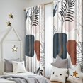 thumbnail image 5 of Blackout Kids Curtains,Blue Boho Abstract and Plant Pattern Childrens Insulated Curtains Set Of 2,Bedroom Essentials,Toddler Room Decor 52x84in(132x213cm), 5 of 5