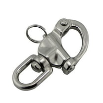 HOMEMAXS Stainless Steel D Ring Swivel Eye Snap Shackle with Large Bail for Outdoor Activities