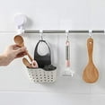 thumbnail image 5 of Sponge Holder, Kitchen Sink Caddy Sponge Holder Hang Basket with Adjustable Brush Soap Dishwashing Liquid Drainer Rack Strap Sink Drain Basket for Kitchen Sink Organizer (1Pcs Beige), 5 of 7