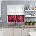 thumbnail image 6 of Xmas Deer Kitchen Curtains and Valances Set, Head Bufflo Plaid Red Rod Pocket Window Valance 18 Inch Window Curtain Panels for Living Room Bedroom Laundry, 27.5x36in, 3 Pieces, 6 of 7