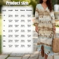 thumbnail image 6 of DISNIMO Women Maxi Dresses Tie Dye Print Casul V Neck Dress 3/4 Sleeve Loose Shift Dresses for Women Fashion Lightweight Dress, L, 6 of 6