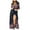Black, variant on Ichuanyi Woman Dress Women's sexy vacation cardigan dress fashion print button beach dress