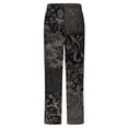 thumbnail image 6 of Dark Ornate Patchwork Design Winter Female Pants Flannel High Waist Women Pants Lady Warm Straight Leg Plush Trousers, 6 of 7