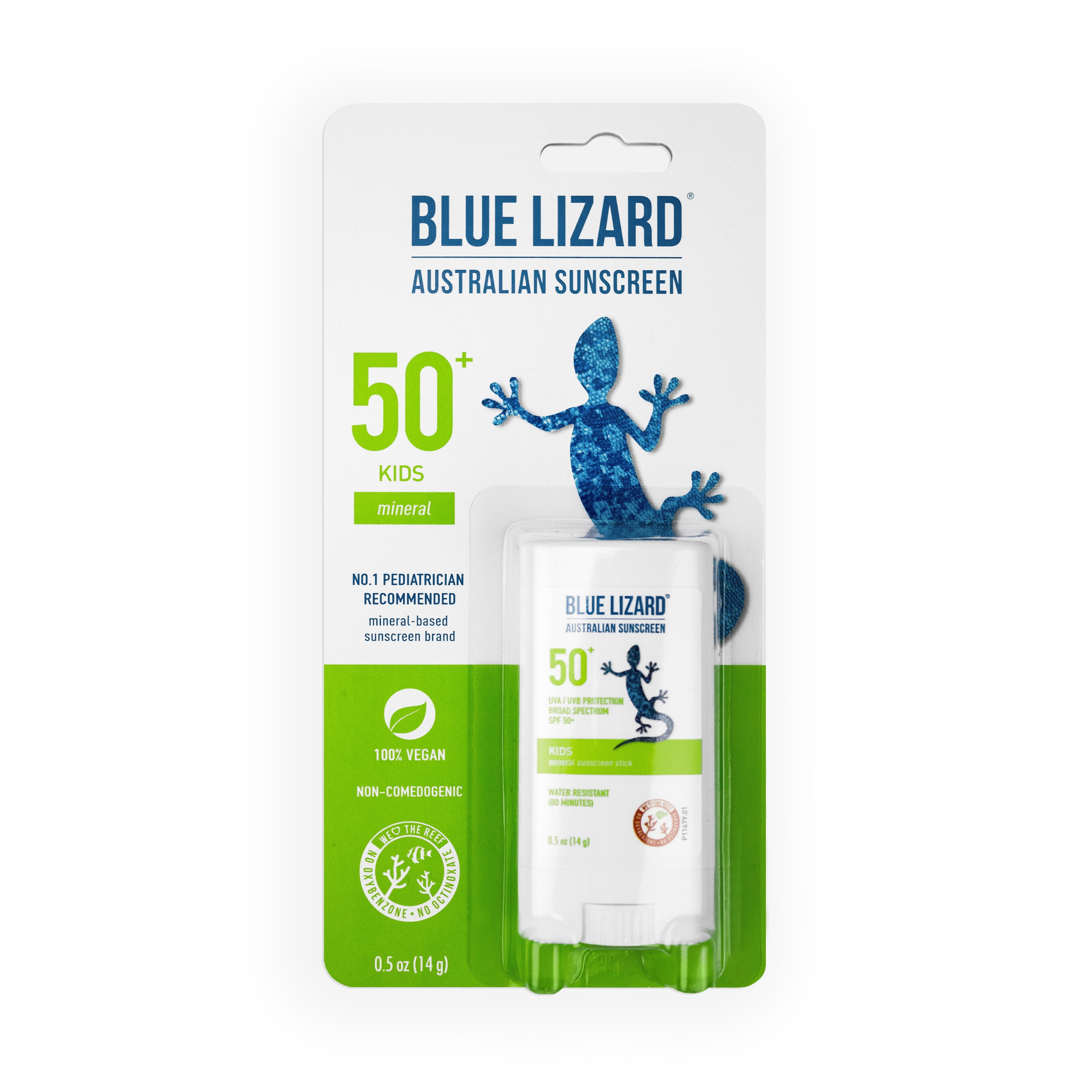Blue Lizard Australian Mineral Sunscreen Stick, Kids, SPF 50+, 0.5 oz