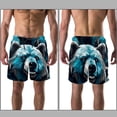 thumbnail image 3 of luoweisi Men's Beach Shorts Quick Dry Swim Trunks with Mesh Lining Bear L, 3 of 5