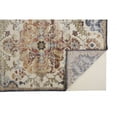 thumbnail image 2 of HomeRoots 513806 8 x 11 ft. Ivory Gold & Blue Floral Stain Resistant Rectangle Area Rug, 2 of 5