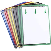 Tarifold Magnetic Wall Mount Reference System, Letter Size Document Display Organizer with 10 Double-Sided Pivoting PVC Pockets, Steel Wire Frames, Made in France, Assorted Colors