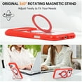 thumbnail image 2 of Allytechgroup iPhone 17 Pro Clear Case with Magnetic Ring Holder, [Compatible with Magsafe] Kickstand Bumper Corner Protective Drop Proof Anit-Scratch Magnetic Cover for Women Men, Red, 2 of 9