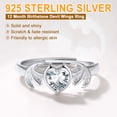 thumbnail image 6 of U7 Birthstone Heart Ring for Women Teen Gilrs 925 Sterling Silver Band Rings April Diamond Crystal Gemstone Ring Jewelry Birthday Gift for Daughter Wife, 6 of 9