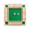 thumbnail image 3 of IROINID Shut The Box Wooden Mathematic Traditional Pub Board Dice Game Travel 4 Players, 3 of 9