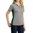 thumbnail image 4 of Mafoose Women's Heather Colorblock Contender Polo Vintage Heather/ Forest Green Large, 4 of 5