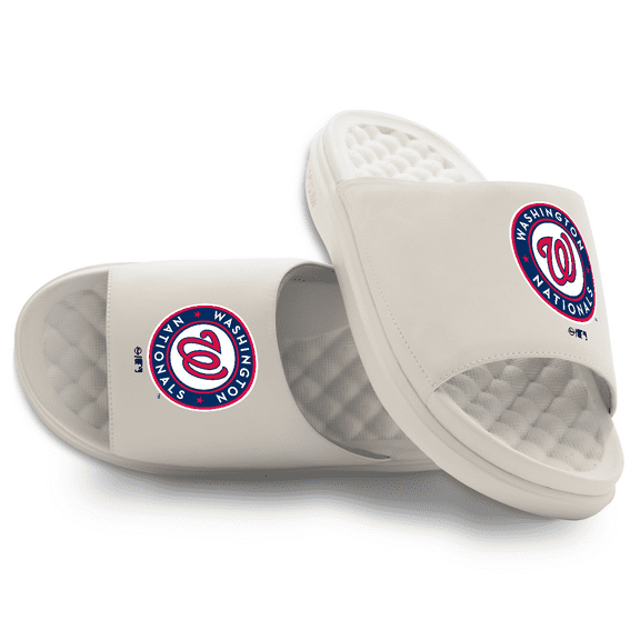 Unisex ISlide Cream Washington Nationals Primary Motive Slide Sandals