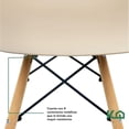 thumbnail image 4 of Silla Tipo Eames Moderna Kingshouse Set 4 Pzas Para Comedor Minimalista Beige, 4 of 7