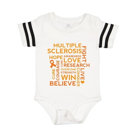 

Inktastic Multiple Sclerosis Awareness Word Cloud Gift Baby Boy or Baby Girl Bodysuit