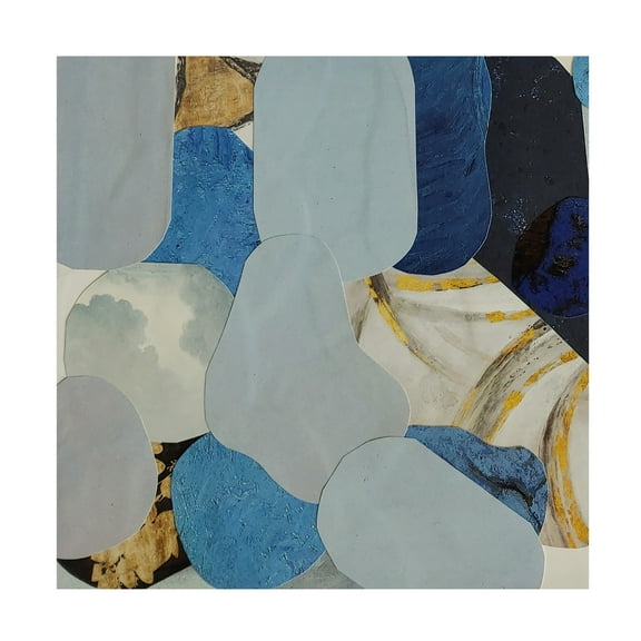 Canvas Wall Art - Coco Good 'Blue Monsoon II' Wall Art for Living Room, Bedroom, or Office Décor by Trademark Fine Art - 14 x 14 Inches