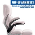 thumbnail image 5 of BUPPLEE Executive Office Chair Velvet Ergonomic Style, Swivel Flip-Up Arms, 5 of 9