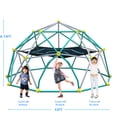 thumbnail image 2 of 12 FT Dome Climber, Climbing Dome  with Hammock, Rust & UV Resistant Supporting 1000 LBS for Kids 3-10, Geometric Dome Climber Play Center Outdoor Backyard Play Equipment for Kids, Green& Silver, 2 of 7