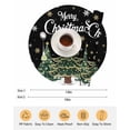 thumbnail image 6 of 15 Inch Round Placemats Set of 6, Black Christmas Tree Non Slip Heat Insulation PP Table Mats, Snowflake Tree Xmas Washable Place Mats for Kitchen Dining Party Table Decor, 6 of 7