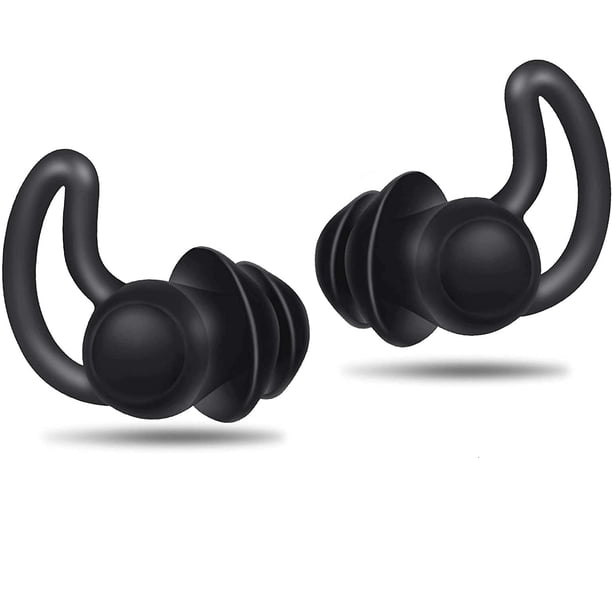2 tapones para los oídos ultra cómodos con cancelación de ruido para dormir, tapones para los oídos de silicona con reducción de ruido para dormir, ronquidos, correr, disparar, viajar, conciertos (ne