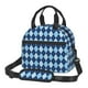 thumbnail image 1 of Fotbe Blue Squares Bolsa de Almuerzo con Estampado, Lonchera Aislada, Contenedores de Comida Reutilizables Tipo Cooler a Prueba de Fugas, 1 of 7