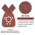 thumbnail image 4 of Unique Bargains 24 Packs 40 Grits 12 Holes Hook & Loop Sandpapers Triangular Sanding Pads Sheets with Extra Tips, 4 of 6