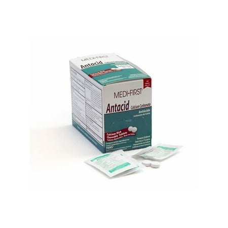 Medi-First 80233 Chewable Mint Antacid Tablets, 100 Tablets-Pack of