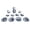 dark blue, variant on Mini Ceramic Tea Set for Dollhouse, 17-Piece Miniature Porcelain Tableware Collection, Pretend Play Toy