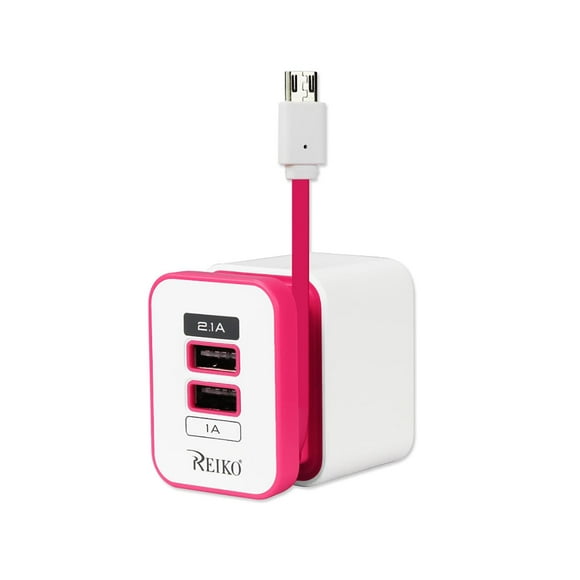 Reiko Wireless Inc TRAVEL CHARGER 2A5V USB CHARGER HOT PINK