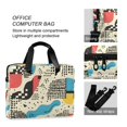 thumbnail image 4 of FORMRS 16" Laptop Bag Carrying Sleeve Case with Handle Travel Shoulder Briefcase, Blue Retro Print, 4 of 8