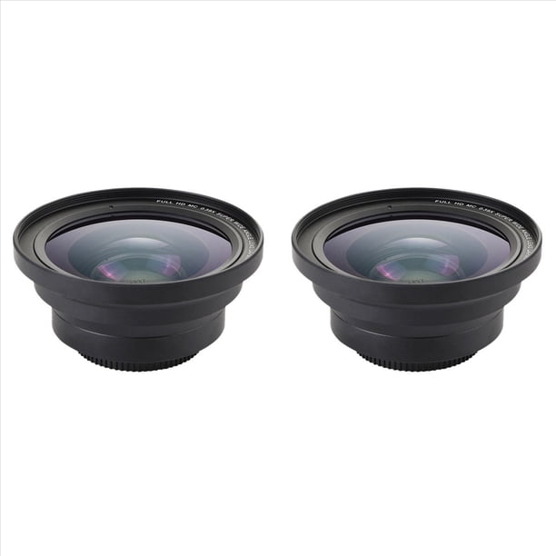 2X Lente Gran Angular Profesional de 37 mm Macro + 72 mm 0.39X Full HD para VideocáMara 4K