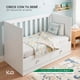 thumbnail image 3 of Cuna Colecho de Madera 2 en 1 Corral Multifuncional Color Blanco Cama Bebé con Cajones, 3 of 8