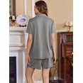 thumbnail image 3 of Ekouaer Women's Maternity Nursing Pajama Sets Button Down Postpartum Pajamas Short Sleeve Breastfeeding Clothes, 3 of 6