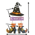 thumbnail image 7 of The Witch Is In Hanging Decor Halloween Indoor Outdoor Door Wall Rustic Home Business Party Accessory 26"x12", 7 of 7