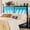 Black, variant on ARICOEASY Metal King Size Storage Headboard with LED Lights, Modern King Head Board with Outlets, USB & Type C Port, Farmhouse Vintage Style, Easy Assembly, Black