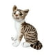 thumbnail image 1 of Gato de peluche gatito de juguetes pellintos decoración de la habitación para niños de la habitación de los niños realistas huggables de cola larga de gris 25 cm, 1 of 9