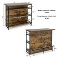 thumbnail image 3 of Gymax Industrial Kitchen Island Bar Table 4-Tier Wine Rack with Glass Holders, 3 of 8