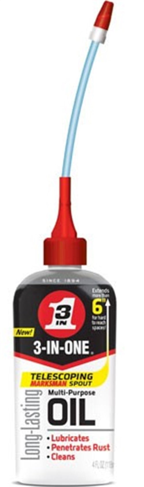 3 in one telescoping marksman spout, multi purpose oil, 4 oz ...
