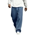 thumbnail image 2 of Men's Relaxed Fit Corduroy Stretch Waist Straight Leg Pants - Casual Trousers for Everyday Wear, Comfortable for All Day UseNavy5XL, 2 of 7