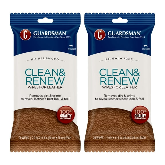 Guardsman Clean & Renew Wipes Leather Wipes 2pk